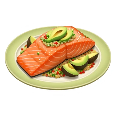 Salmon with Quinoa and Avocado sticker