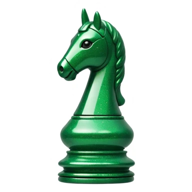 green glitter chess piece knight sticker