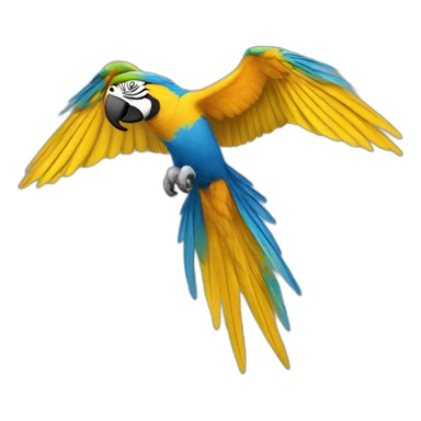 Blue And Gold Macaw Flying sticker