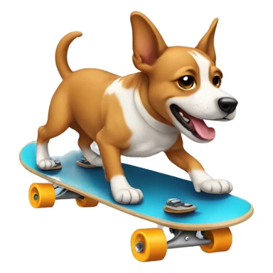 Dog skateboarding  sticker