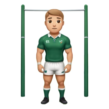 rugbyman et poteau de rugby sticker