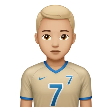 Number 7 Printed Athlete sticker