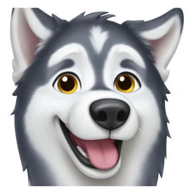 Happy husky sticker