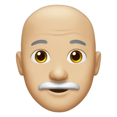 Bald redhead with mustache  sticker