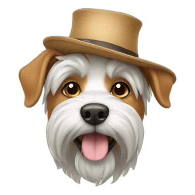 Yorkshire dog with hat sticker