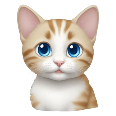 baby cat blue eyes sticker