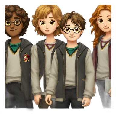 Harry potter et hermione et ron sticker