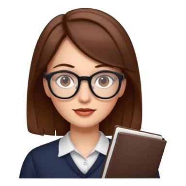 👩 with specs sticker