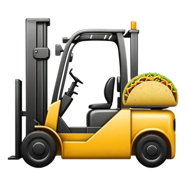 forklift with taco sticker