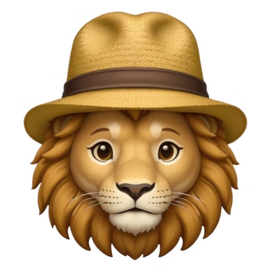 lion wearing hat sticker