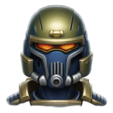 spacemarine from warhammer fist up sticker