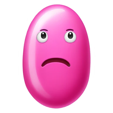A pink jellybean sticker