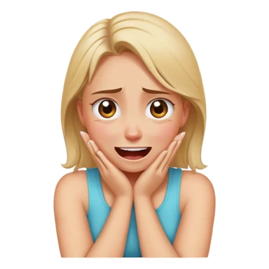 arms crossed around neck crying laughing with crazy eyes girl sticker