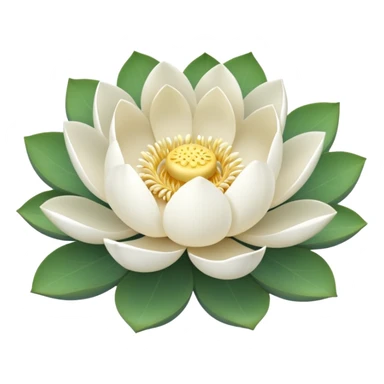 Flor de lótus Branca cada uma diferente  sticker