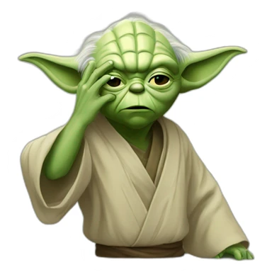 yoda facepalm sticker