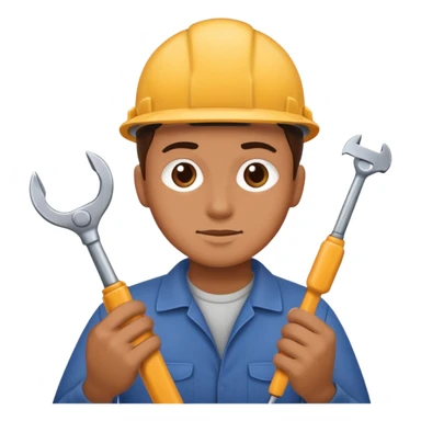 person Repairing a tool sticker