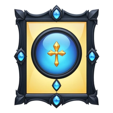 Mirror of Fate — obsidian frame + shifting light sticker