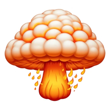 Can we make a nuclair bomb musroom cloud emoji, and make it very nuclair. Like everything on the world will burn and explode and stuff. So you will never survive this thing okay? sticker