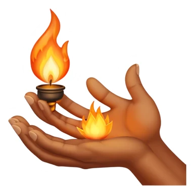thankful hands and a flame sticker
