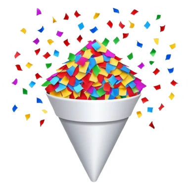 party confetti cone shooting colorful confetti sticker