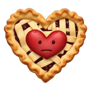 heart with a pie in the middle sticker