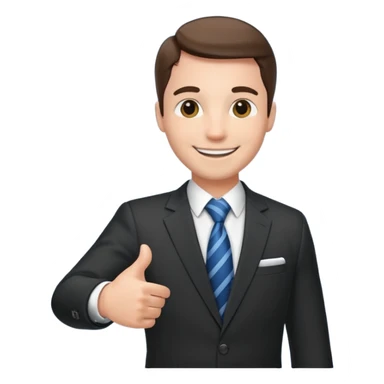 business guy, shaking hands sticker