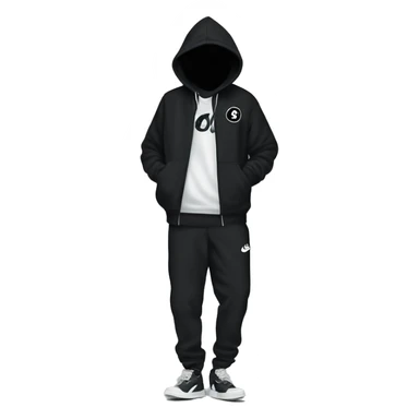 Black Stussy Nike hoodie  sticker