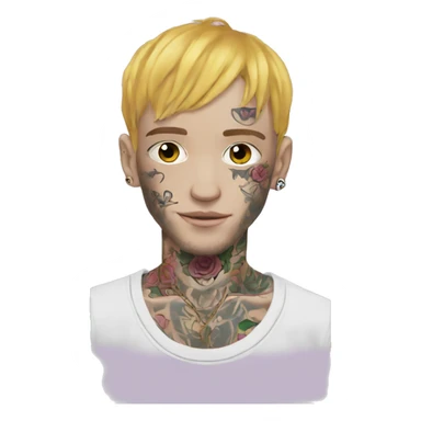 lil peep with tattoos  sticker