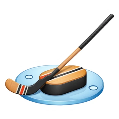 hockey stick and puck sticker