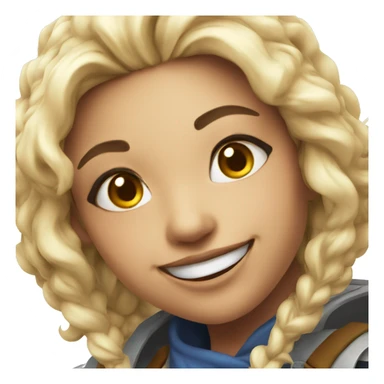 happy girl in cosplay selfie sticker