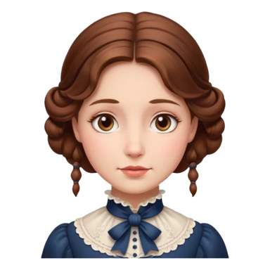 victorian lady face sticker