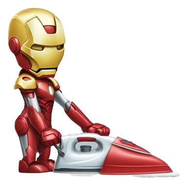 ironman ironing clothes sticker