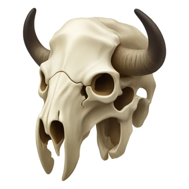 Bison skull sticker