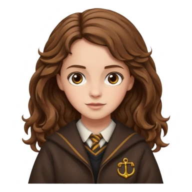 Hermione Granger with wavy hair sticker