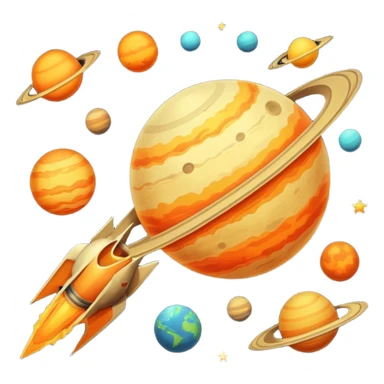 Vintage Planets comet streak motion sticker