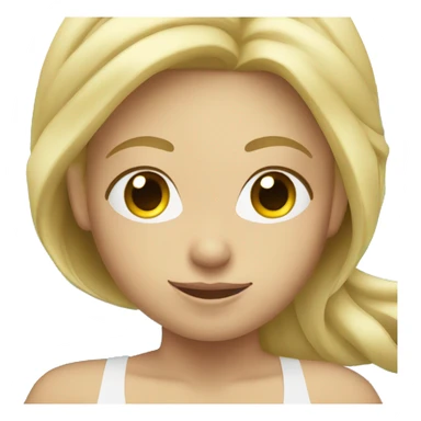 Blonde girl swimming  sticker