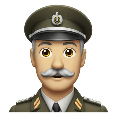 Ww2 german officer with charlie chaplins moustache sticker