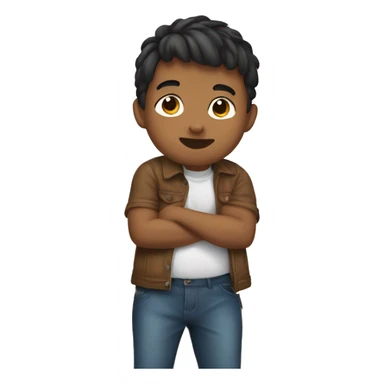 A boy kiss a belly  sticker