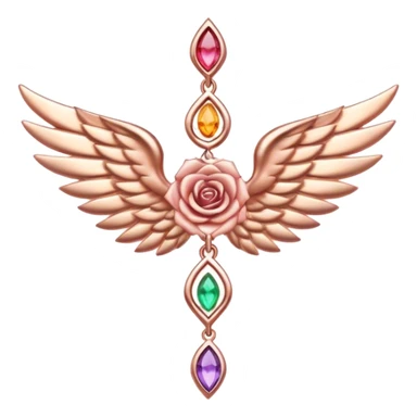 Rose gold wing of the chakra spirituality sticker