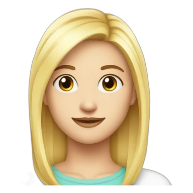 Sweet Smart rounded face blonde wiith half tg sticker