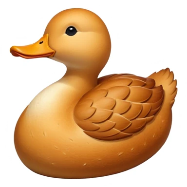 loaf of gluten bread in the shape of a duck, detailed bread texture sticker