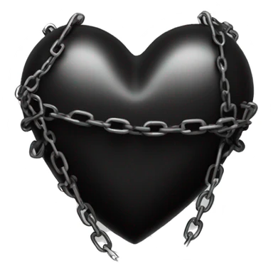 Black heart with chains around it. Make it submissive looking sticker