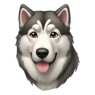 Dog alaskan malamute full-body sticker