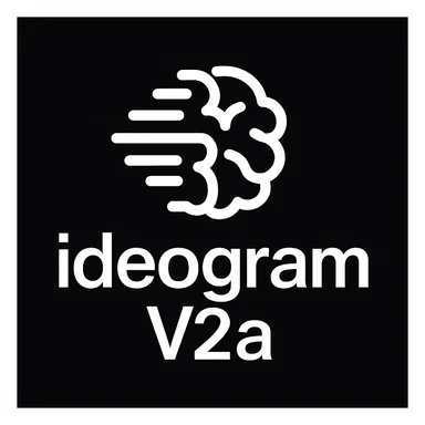 recreate this logo with text of "ideogram V2a", MAKE IT FIT IN SQAURE  sticker