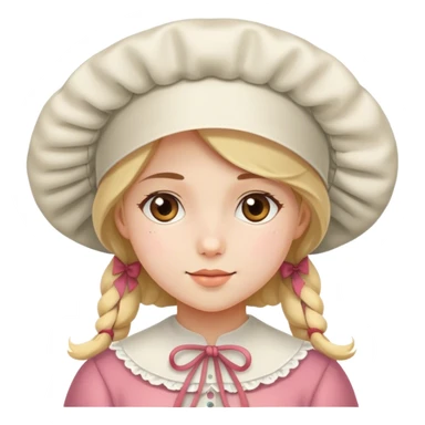 Girl with bonnet sticker