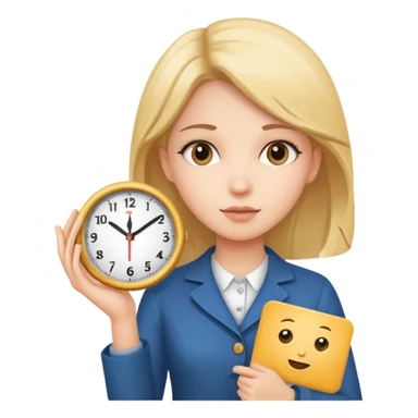 Clock it sign with a pretty girl  sticker