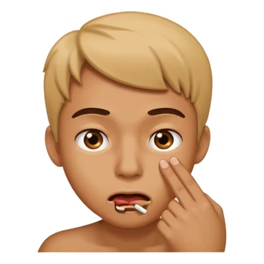 cara mordiendose el dedo sticker