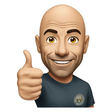 Joe Rogan giving a thumbs up sticker