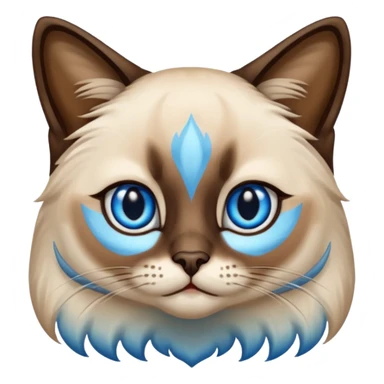 
Siamese cat: ong hair fur sticker