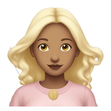 light pink tarot cards magic blonde girl sticker